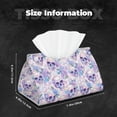 thumbnail image 4 of Kdxio white Skull crystal flower Print Tissue Box Cover,Modern PU Leather Rectangular Tissue Box Holder for Bathroom Living Room Bedroom Office Desk Car Home, 4 of 6