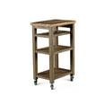 thumbnail image 4 of Steve Silver Belden Solid Wood Gray-Brown Kitchen Cart with Locking Casters, 4 of 8