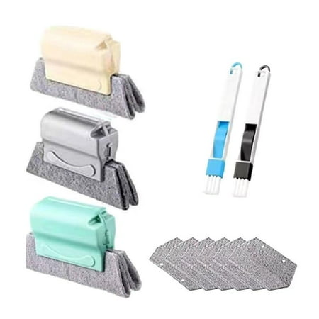 

1 Set Window Groove Cleaning Brush Magic Window Slot Corner Cleaner Tools Kit