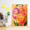 thumbnail image 2 of FORMRS Acrylic Clipboard with Low Profile Clip Standard A4 Letter Size, 12.5" x 9", Pink Abstract Floral, 2 of 8