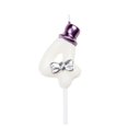thumbnail image 1 of Diconna Numeral Birthday Candles Cake Topper with Bowknot, 1 of 8