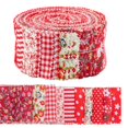 thumbnail image 1 of Rollo de tela GQIRIL, 50 unidades, acolchado floral rojo de algodón, 1 of 6