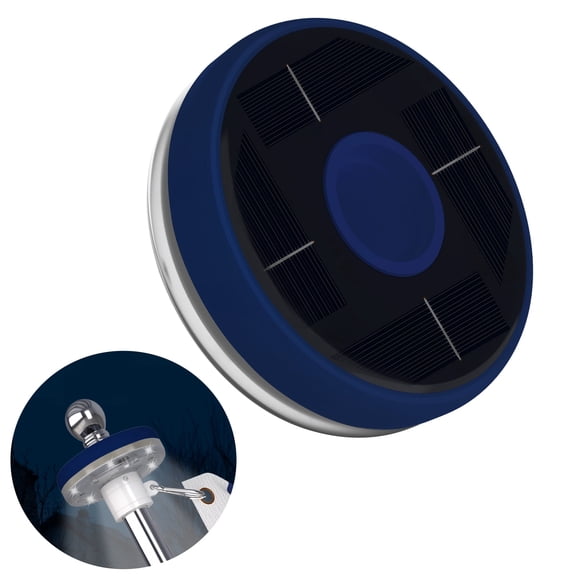 FIASON 1 PC Flag Pole Light Solar Powered, Waterproof, Solar Flag Pole Light for 5-10FT Flag Poles, Solar Light for 1 inch Diameter Flagpole Outdoor, Auto On/Off (Blue)