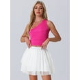 thumbnail image 3 of DARING DIVA Women Layered Ballet Bubble Mesh Puffy Mini Tulle Skirt S White, 3 of 6