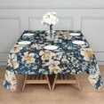 thumbnail image 3 of Pioneer Flower Floral Print Pattern Square Tablecloth,Waterproof Square Table Cover,Wipeable Spillproof Washable Table Cover for Home Kitchen Party Decor 42"X42"(107x107cm), 3 of 6