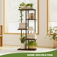 thumbnail image 3 of Bamworld Corner Plant Stand Indoor 5 Tier Metal Plant Shelf Black Plant Stands for Multiple Plants Small Plants Pots Flower Stand Pot Holder for Patio Garden Corner Balcony Living Room Narrow, 3 of 8