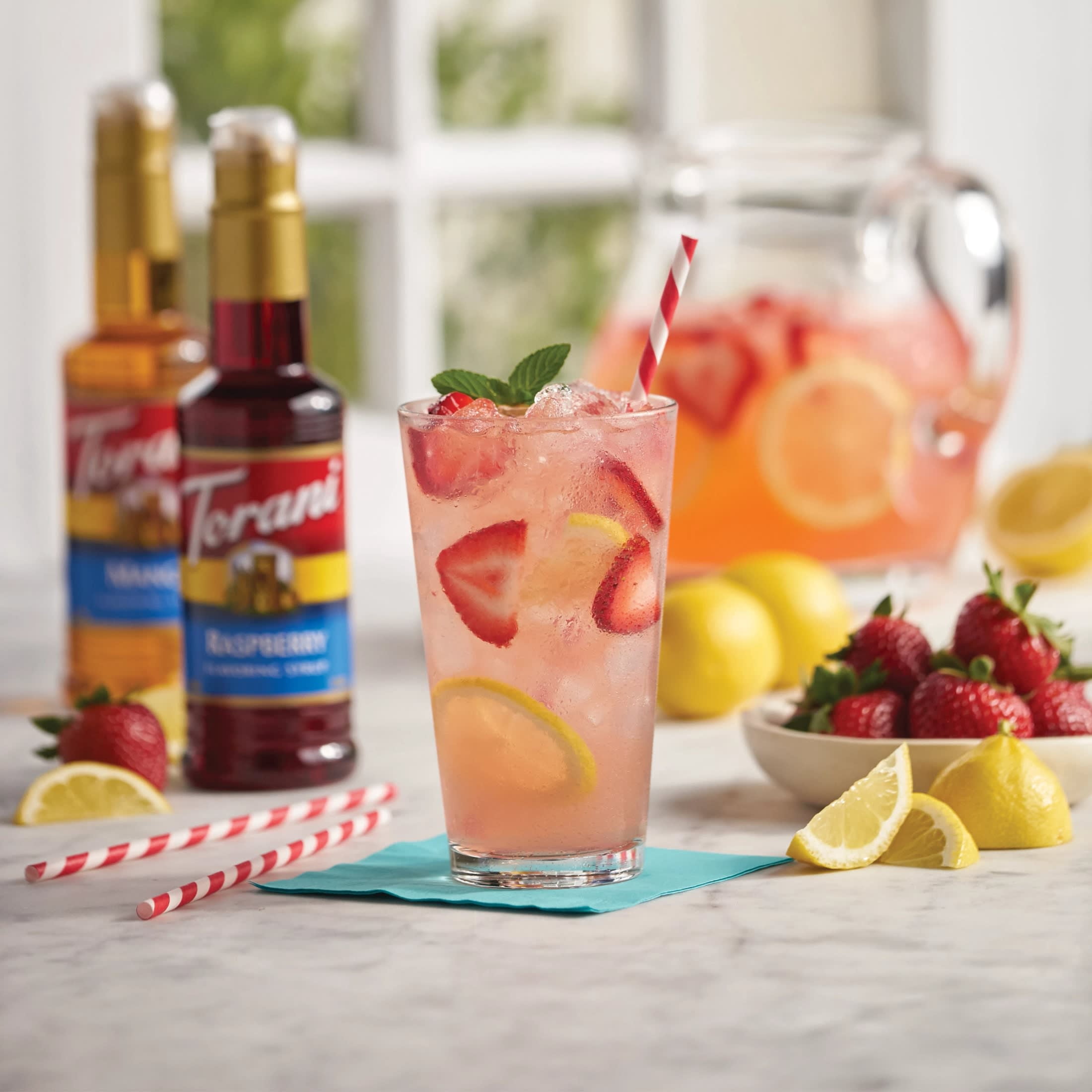Torani Raspberry Syrup, Plastic Bottle, Drink Flavoring Syrup, No Known Allergens 12.7 fl oz