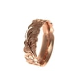 thumbnail image 4 of 14K solid pink rose gold custom made Hawaiian plumeria flower scroll enamel letter 6mm cut out edge ring band size 3, 4 of 6