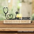 thumbnail image 2 of Craftnamesign Custom Wooden Nurse Desk Name Plate, Nurse Metal Nameplate, Nurse Office Decor, 2 of 5