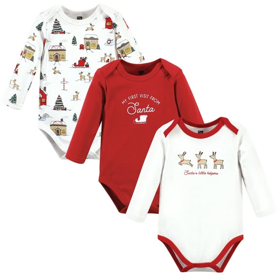 Luvable Friends Hudson Baby Long-Sleeve Bodysuits 3pk, Polar North, 0-3M