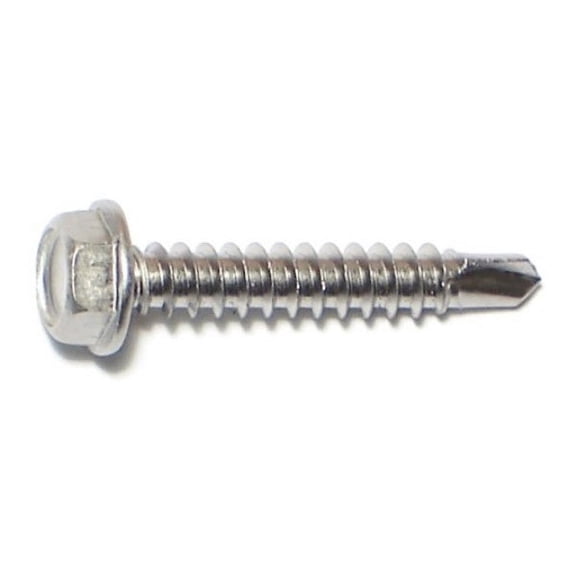 #8-18 x 1" 410 Stainless Hex Head Self-Drilling Screws SSHWSS-085 (58 pcs.)
