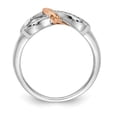 thumbnail image 2 of 14K Two-Tone Gold Ring Band Themed Diamond Round Infinity with Heart, Size 8, 2 of 3