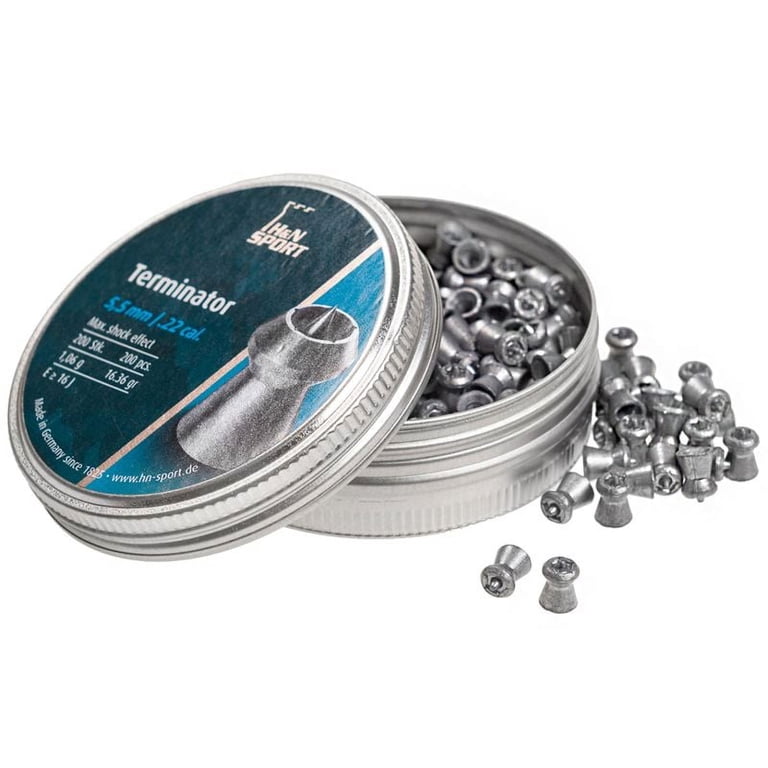 H&N .22 cal Hollowpoint Airgun Pellets, Designed for Expansion