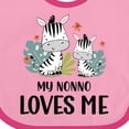 thumbnail image 4 of Inktastic Zebra My Nonno Loves Me Boys or Girls Baby Bib, 4 of 4