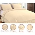 thumbnail image 4 of D.N.G. BEDDINGS 1 Piece Luxury 5 Inch Two Layer Ruffle Comforter Premium Super Soft, 800 TC, 100% Egyptian Cotton, Super Soft, Twin/Twin XL Size Ivory Color, 4 of 7