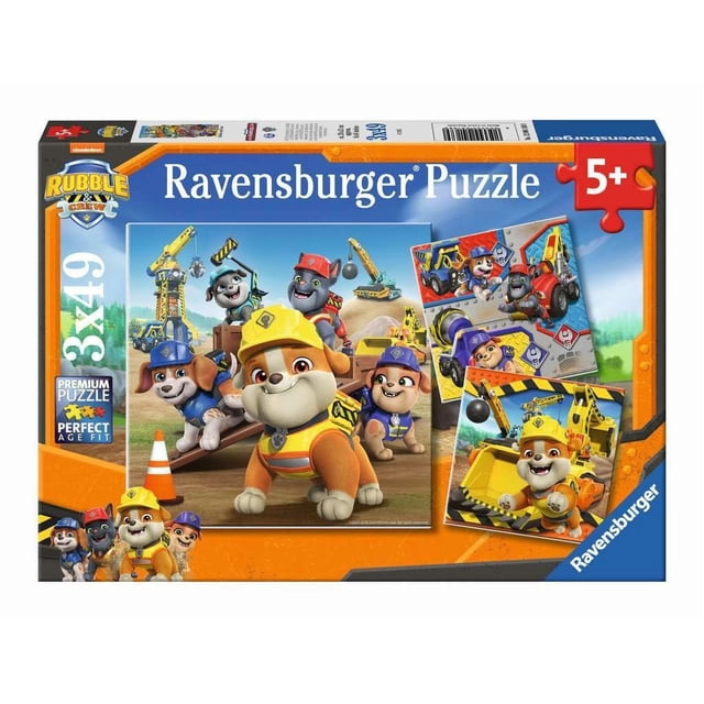 Puzle Ravensburger Rubble & Crew de 3 x 49 piezas para niños mayores de 5 años