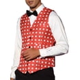 thumbnail image 4 of INSPIRE CHIC Dress Vest for Men's Slim Fit Sleeveless Polka Dots Pattern Waistcoat, 4 of 5