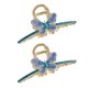 thumbnail image 1 of 2 piezas mariposa lindo broche de metal clip de pelo fino clip de tiburón clip de pelo grande cuchara trasera 3 azul lago, 1 of 5