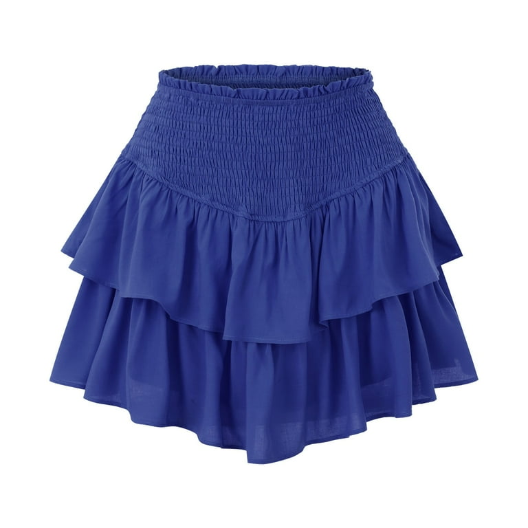 Layered top skirt blue