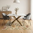 thumbnail image 3 of ODIKA 5'x7' Warm Earth Tones Floral Elegance Washable Area Rug Art Nouveau Botanical Pattern Design Non-Slip, Low Pile, Stain Resistant for Guest Room, Lounge, Apartment, 3 of 7