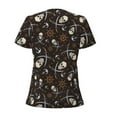 thumbnail image 5 of Wukai Pirate Skulls Casual V-Neck Graphic Tees for Women: Lightweight and Breathable Summer Tops with Stylish Design-Medium, 5 of 8