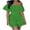 Green, variant on ABATAB Womens Summer Romper off Shoulder Tiered Jumpsuit Beach Vacation Outfit Fashion Short Jumpsuit Clothes