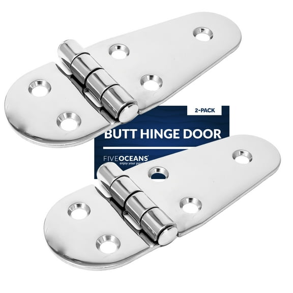 Five Oceans Marine Butt Hinge Door Stainless Steel, 1-1/2 x 4-1/16 inches (Pair) FO1401-M2