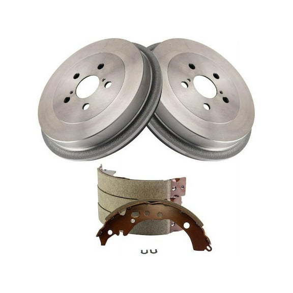 Rear Brake Drum and Brake Shoe Kit - Compatible with 2009 - 2015 Toyota Corolla 2010 2011 2012 2013 2014