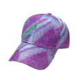 thumbnail image 3 of XIAOCHA Womens Art Print Baseball Cap Adjustable Hat Band Sun Protection Ball Hat,Purple, 3 of 3