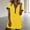Yellow, variant on Ovbmpzd Botton Collared Womens Summer Dresses Solid Pink Mini Classic Fit Collared Dresses Women'S Dresses,M