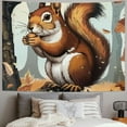 thumbnail image 2 of Orinice Tapestry for Living Room Vintage Tapestries Wall Hanging Decor for Room Nut-Eating Squirrel Tapestry Aesthetic Wall Hanging for Home Decor Bedroom 50x40inch, 2 of 6