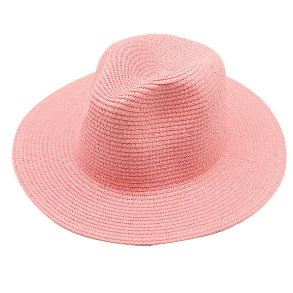 AWZXDE In Wide Brim Hats For Summer Beach Trip Ivory And Brown Sun Hat Foldable For Men And Women Pink