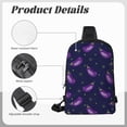 thumbnail image 3 of Sigee Eggplant for Dual Pocket Sling Backpack Hiking Daypack Multipurpose Cross Body Chest Bag, 3 of 8