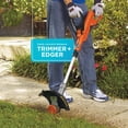 thumbnail image 3 of BLACK+DECKER 20-Volt MAX* POWERCONNECT Cordless 2-in-1 String Trimmer and Edger with Battery and Charger, LST300, 3 of 13