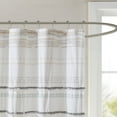 thumbnail image 2 of INK+IVY Nea Cotton Printed Shower Curtain with Trims in Off White/Gray, 2 of 5