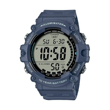 Casio Mens Large LCD Heavy Duty Wristwatch, Navy model AE1500WH-2AV