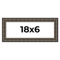 18x6 Frame Black Bamboo Solid Wood Picture Frame Width 1.5 Inches | Interior Frame Depth 0.5 Inches