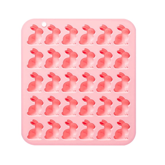 30-Cavity Bunny Silicone Baking Mold – Food-Grade, Heat-Resistant, Easy Release for Chocolate, Jello & Desserts