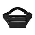 thumbnail image 4 of Riñonera portátil, riñonera con bolsillos Bolso manos multiusos Cartera liviana Riñonera para viajar Festival Ciclismo Deporte , negro, 4 of 8