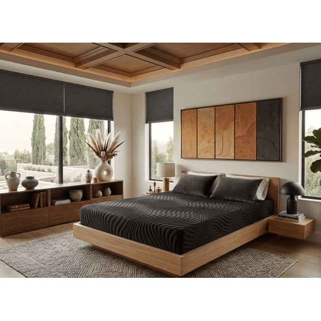 Colchón Matrimonial en Caja de Memory Foam Semi Firme 21 cm de Grueso Modelo Slim Gray COLCHONES MONAL CONFORT