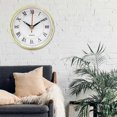 thumbnail image 2 of Classic Clock Movement 80mm Round Roman Numeral Quartz Clock Insert with Gold Trim Home Decor for DIY Crafts Supplies Accessories, 2 of 4