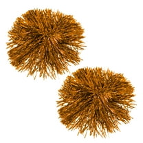 Unique Bargains 1 Pair Cheerleader Pom Poms Finger Ring Cheerleading Practice Poms Orange