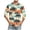 Orange, variant on Zynviq Mens Shirt 3/4 Sleeve Orange Hawaiian Printed Fitness Cusual Soft T-Shirt Tops for Men 2025 L