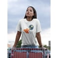 thumbnail image 2 of Squirrel Watching At The Moon T-Shirt Women -Image by Shutterstock, Female x-Large, 2 of 4