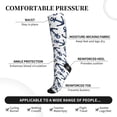 thumbnail image 3 of Lsque Navy Blue Anchors Pattern Sport Compression Socks for Men & Women 15-20 mmHg Knee High Nurse Pregnant Running Medical and Travel Athletic, 3 of 6