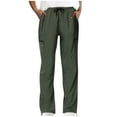 thumbnail image 2 of KIHOUT Cargo Pants for Women Clearance in Summer Straight Leg Solid Color Drawstring Loose Sweatpants Full Length Adjustable Cuff Trousers with Pocktes, 2 of 6