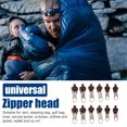 thumbnail image 1 of 12 Uds. Cremallera deslizante ropa saco de dormir reemplazo de cremallera (negro + plata) Tmvgtek  excursión de campamento, 1 of 9