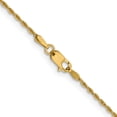 thumbnail image 4 of Diamond2Deal 14K Yellow Gold 1.3mm Loose Rope Chain Necklace for Women 20", 4 of 6
