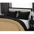 thumbnail image 5 of D.N.G. BEDDINGS 1 Piece Luxury Reversible Diamond Pattern Comforter Premium Super Soft, All Season 800 TC, 100% Egyptian Cotton Full/Queen Size Taupe/Black Solid Color, 5 of 7