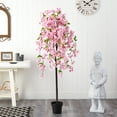 thumbnail image 3 of Nearly Natural 5ft. Cherry Blossom Artificial Tree in Black Nursery Planter, 3 of 4